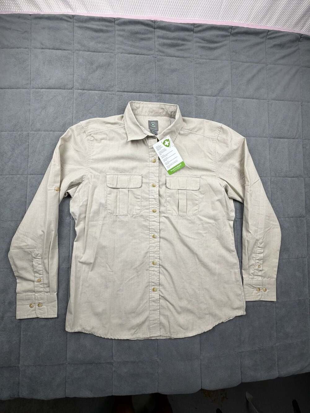 Insect Shield Women's Long Sleeve Button-Up  Utility Shirt w/ Bug Protection